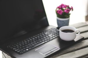 Laptop on a desk